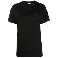 Moncler Camiseta com patch de logo no busto - Preto