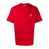 Moncler Camiseta com patch de logo - Vermelho