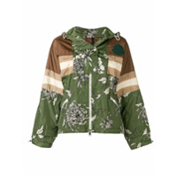 Moncler Capa de chuva com estampa floral - Verde