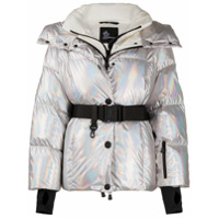 Moncler Grenoble Jaqueta matelassê com efeito metálico - Prateado