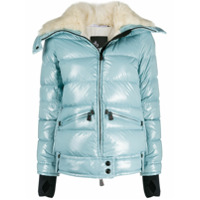 Moncler Grenoble Jaqueta matelassê com forro de pele - Azul