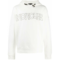 Moncler Grenoble logo-print long-sleeved hoodie - Branco
