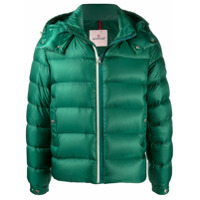 Moncler Jaqueta matelassê com capuz removível - Verde