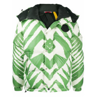 Moncler Jaqueta matelassê com estampa geométrica - Verde