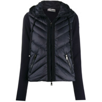 Moncler Jaqueta matelassê com mangas de tricô - Azul