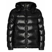 Moncler Jaqueta matelassê Maya com capuz - Preto