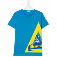 Moncler Kids Camiseta com estampa gráfica - Azul