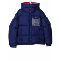 Moncler Kids TEEN padded zip-up down jacket - Azul