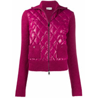 Moncler knitted sleeves quilted puffer jacket - Rosa