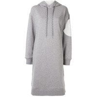 Moncler Vestido de tricô com patch de logo - Cinza
