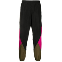 Moschino Calça esportiva color block - Preto