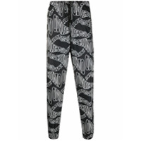 Moschino Calça esportiva com estampa de logo - Preto