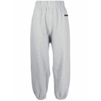 Moschino Calça esportiva com logo de paetês - Cinza