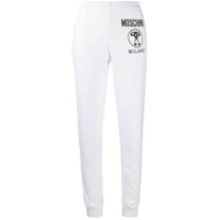 Moschino Calça esportiva Milano com estampa de logo - Branco