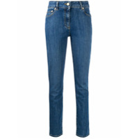 Moschino Calça jeans skinny com bordado Teddy Bear - Azul