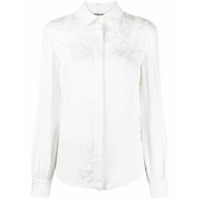 Moschino Camisa de jacquard com padronagem trançada - Branco