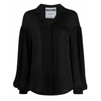 Moschino Camisa de seda com mangas longas - Preto