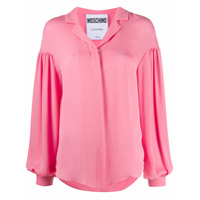 Moschino Camisa de seda com mangas longas - Rosa