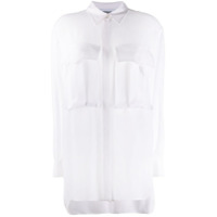 Moschino Camisa oversized com abas nos bolsos - Branco