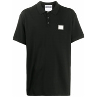 Moschino Camisa polo com placa de logo - Preto