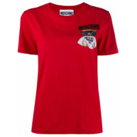 Moschino Camiseta com bordado Teddy Bear - Vermelho