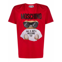 Moschino Camiseta com bordado Teddy Bear - Vermelho