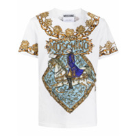 Moschino Camiseta com detalhe de lenço - Branco