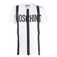 Moschino Camiseta com detalhe de zíper - Branco