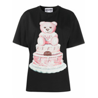 Moschino Camiseta com estampa de bolo Toy Teddy - Preto