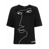 Moschino Camiseta com estampa de face - Preto