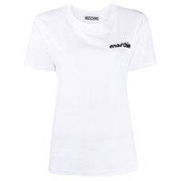 Moschino Camiseta com estampa de logo - 1001 Fantasy print White