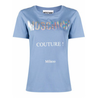 Moschino Camiseta com estampa de logo - Azul