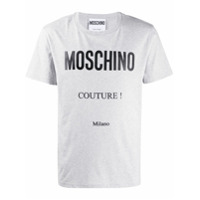 Moschino Camiseta com estampa de logo - Cinza