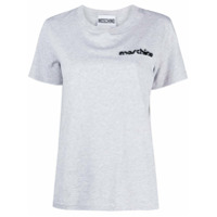 Moschino Camiseta com estampa de logo - Cinza