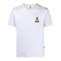 Moschino Camiseta com logo bordado e estampa de urso - Branco