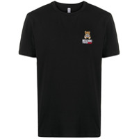 Moschino Camiseta com logo bordado e estampa de urso - Preto