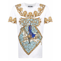 Moschino Camiseta com logo e estampa de logo - Branco