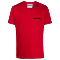 Moschino Camiseta com logo no busto - Vermelho