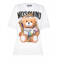 Moschino Camiseta com logo Teddy Bear - Branco