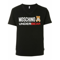 Moschino Camiseta com logo Underbear - Preto