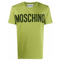 Moschino Camiseta de algodão com estampa de logo - Verde