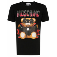 Moschino Camiseta de algodão com estampa Teddy - Preto