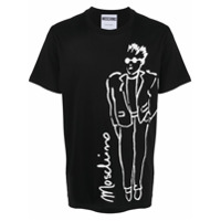 Moschino Camiseta mangas curtas com estampa de esqueleto - Preto