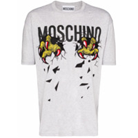 Moschino Creatures logo-print T-shirt - Cinza