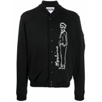 Moschino Jaqueta com aplicação Character - Preto
