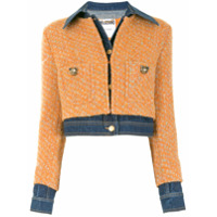 Moschino Jaqueta com sobreposição - Laranja