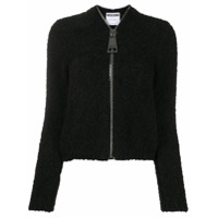 Moschino Jaqueta texturizada com zíper - Preto