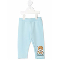 Moschino Kids Calça com estampa Teddy Bear - Azul