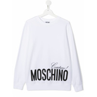 Moschino Kids Moletom com estampa de logo - Branco