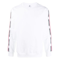 Moschino logo-tape long-sleeve sweatshirt - Branco